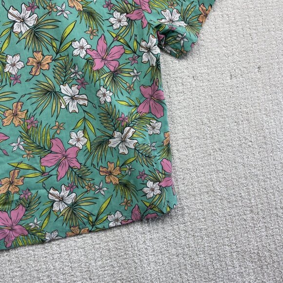 Maui & Sons Hawaiian Button Down Short Sleeve Men's Shirt Small Palm Tree Design - Picture 14 of 15